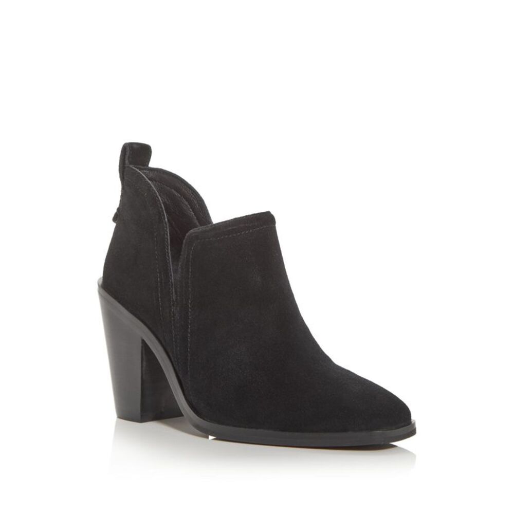 JEFFEREY CAMPBELL Womens Black Back Pull-Tabs Rosee Slip On Leather Booties 11 M